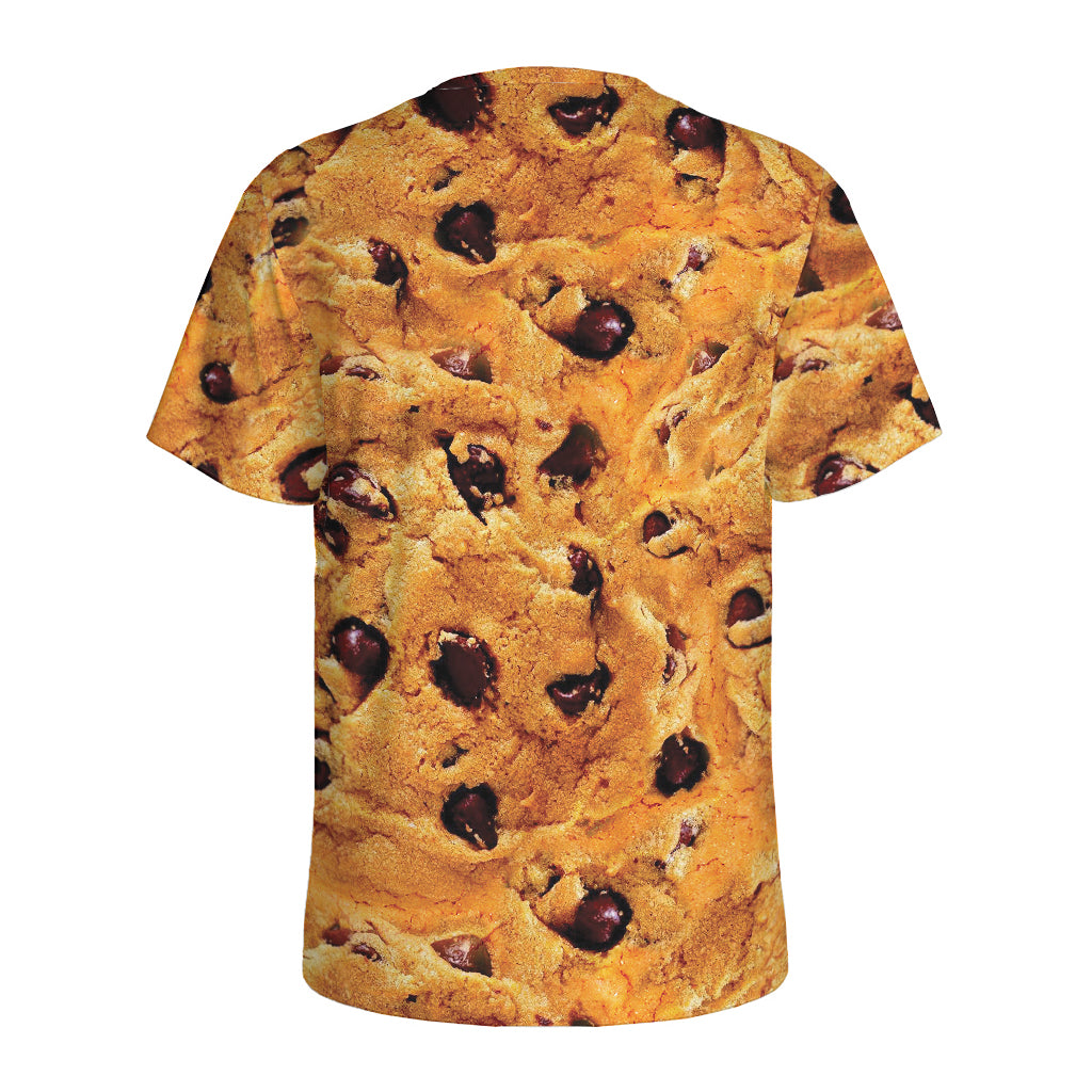 Chocolate Chip Cookie Print Men's Sports T-Shirt