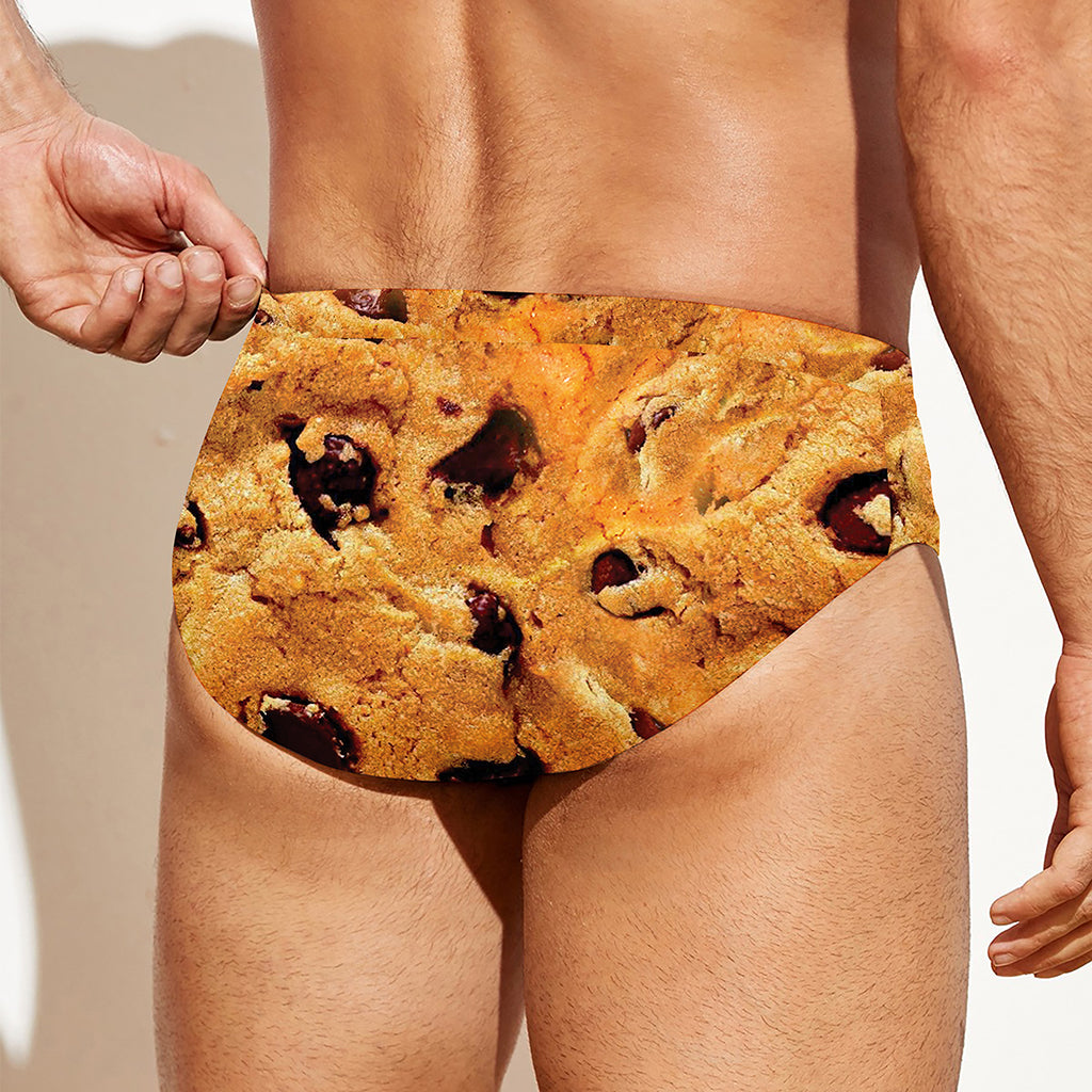 Chocolate Chip Cookie Print Men's Swim Briefs