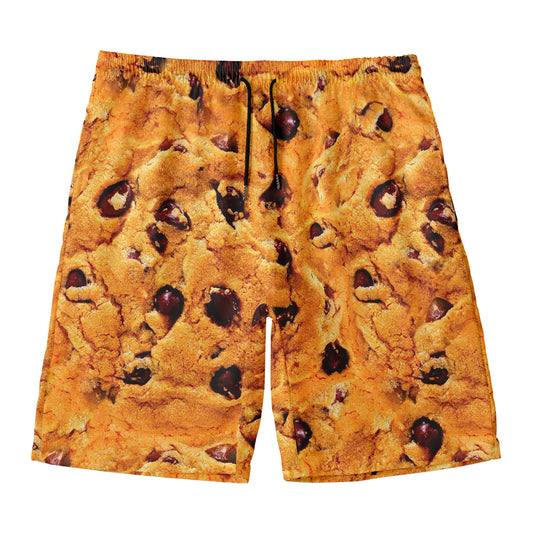 Chocolate Chip Cookie Print Men's Swim Trunks
