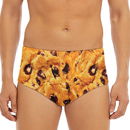 Chocolate Chip Cookie Print Men's Triangle Swim Briefs