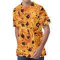 Chocolate Chip Cookie Print Men's Velvet T-Shirt
