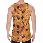 Chocolate Chip Cookie Print Men's Velvet Tank Top