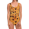 Chocolate Chip Cookie Print One Piece Swimsuit