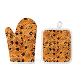 Chocolate Chip Cookie Print Oven Mitt And Pot Holder Set