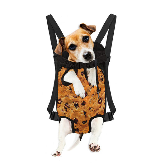 Chocolate Chip Cookie Print Pet Carrier Backpack