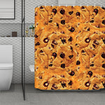 Chocolate Chip Cookie Print Polyester Shower Curtain