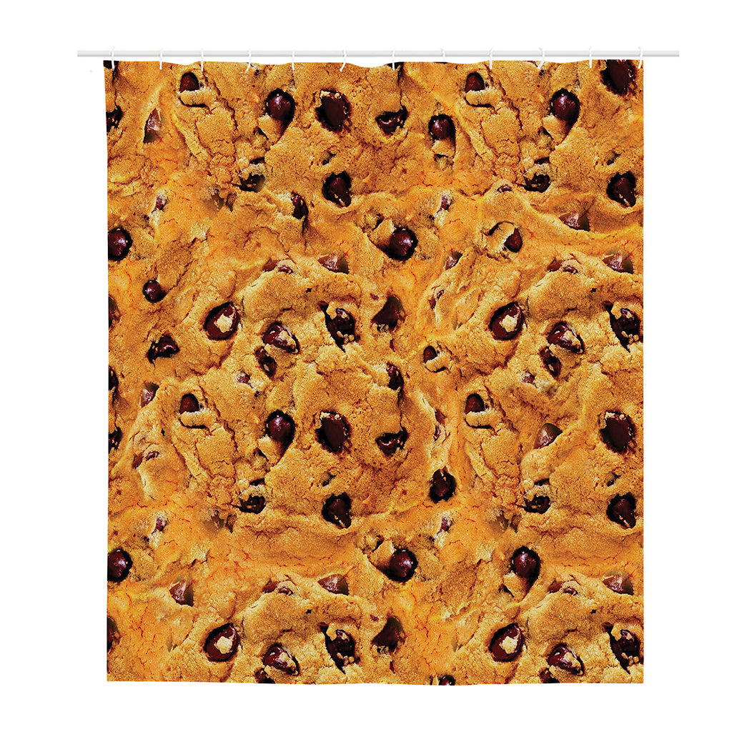 Chocolate Chip Cookie Print Polyester Shower Curtain