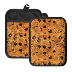 Chocolate Chip Cookie Print Pot Holders With Pocket