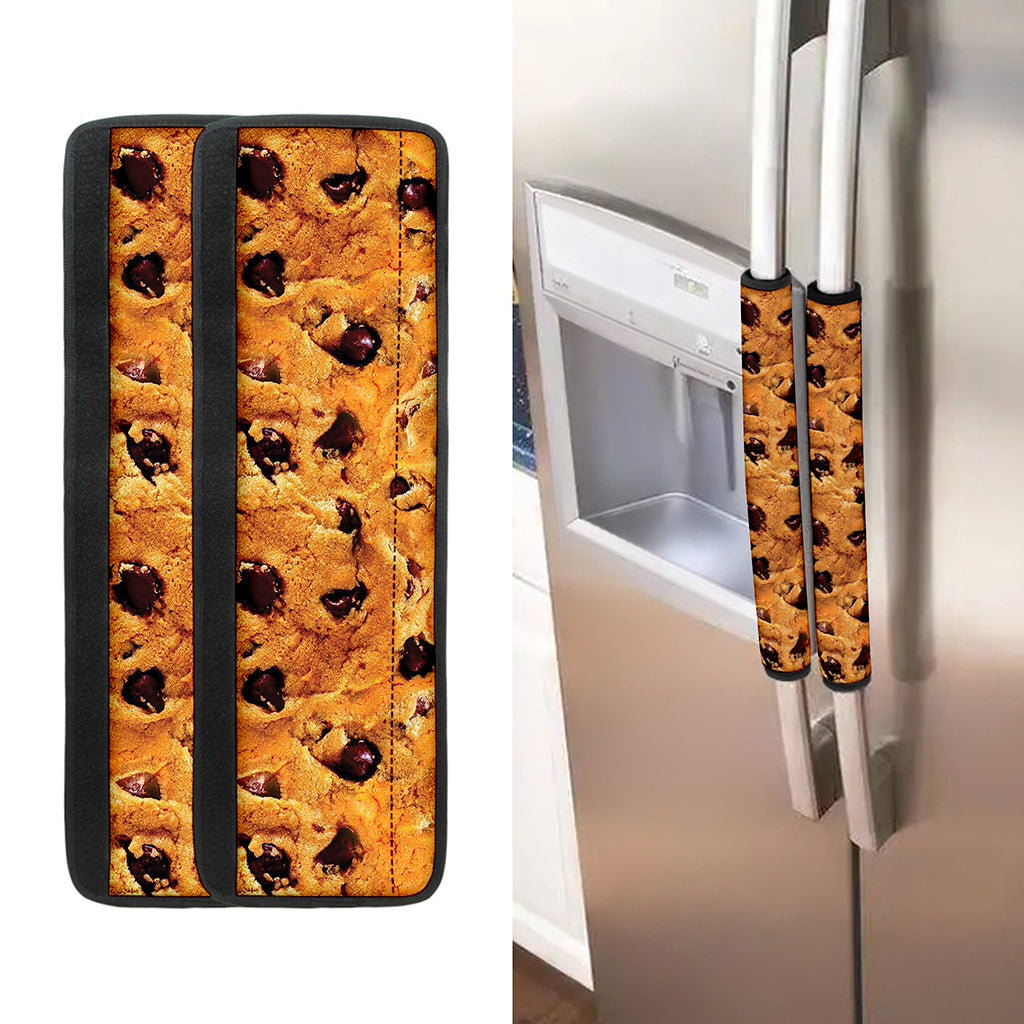 Chocolate Chip Cookie Print Refrigerator Handle Covers