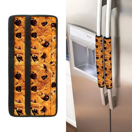 Chocolate Chip Cookie Print Refrigerator Handle Covers