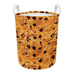 Chocolate Chip Cookie Print Round Laundry Basket