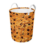 Chocolate Chip Cookie Print Round Laundry Basket