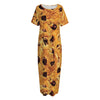 Chocolate Chip Cookie Print Short Sleeve Long Nightdress