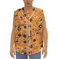 Chocolate Chip Cookie Print Sleeveless Baseball Jersey