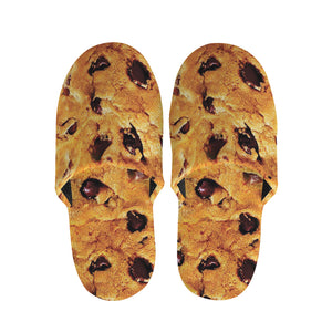 Chocolate Chip Cookie Print Slippers