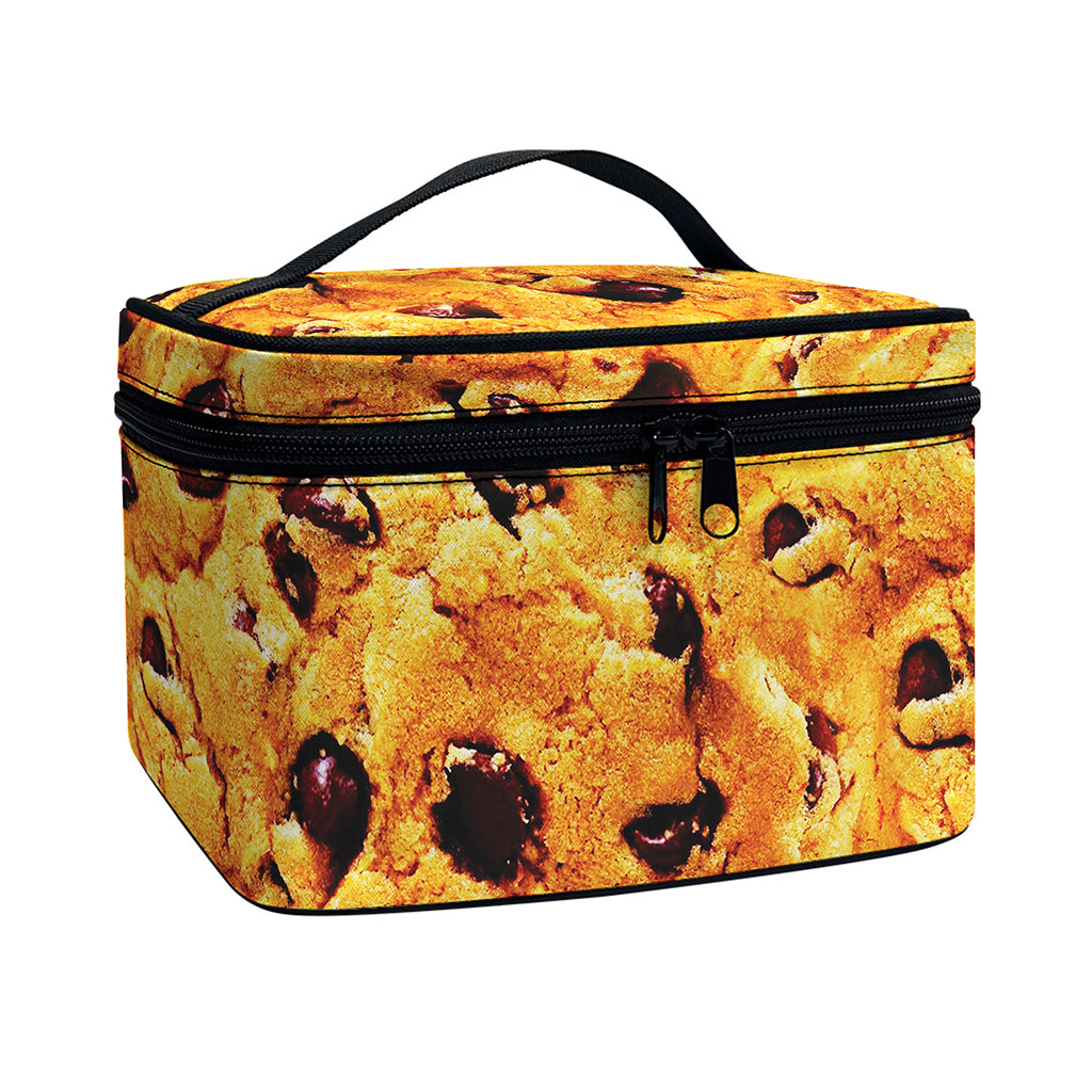 Chocolate Chip Cookie Print Travel Makeup Bag