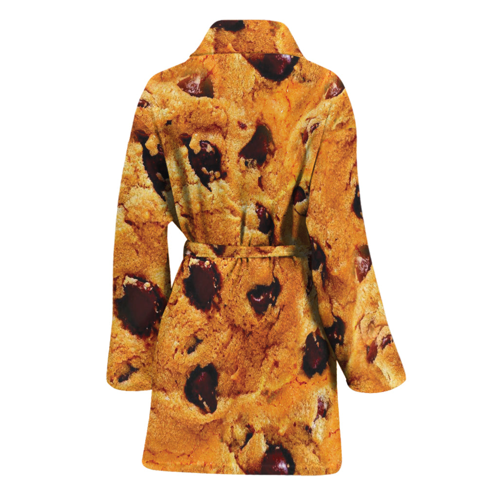 Chocolate Chip Cookie Print Women's Bathrobe