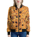 Chocolate Chip Cookie Print Women's Bomber Jacket