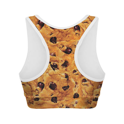 Chocolate Chip Cookie Print Women's Sports Bra