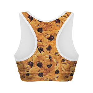 Chocolate Chip Cookie Print Women's Sports Bra