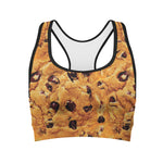 Chocolate Chip Cookie Print Women's Sports Bra