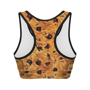 Chocolate Chip Cookie Print Women's Sports Bra