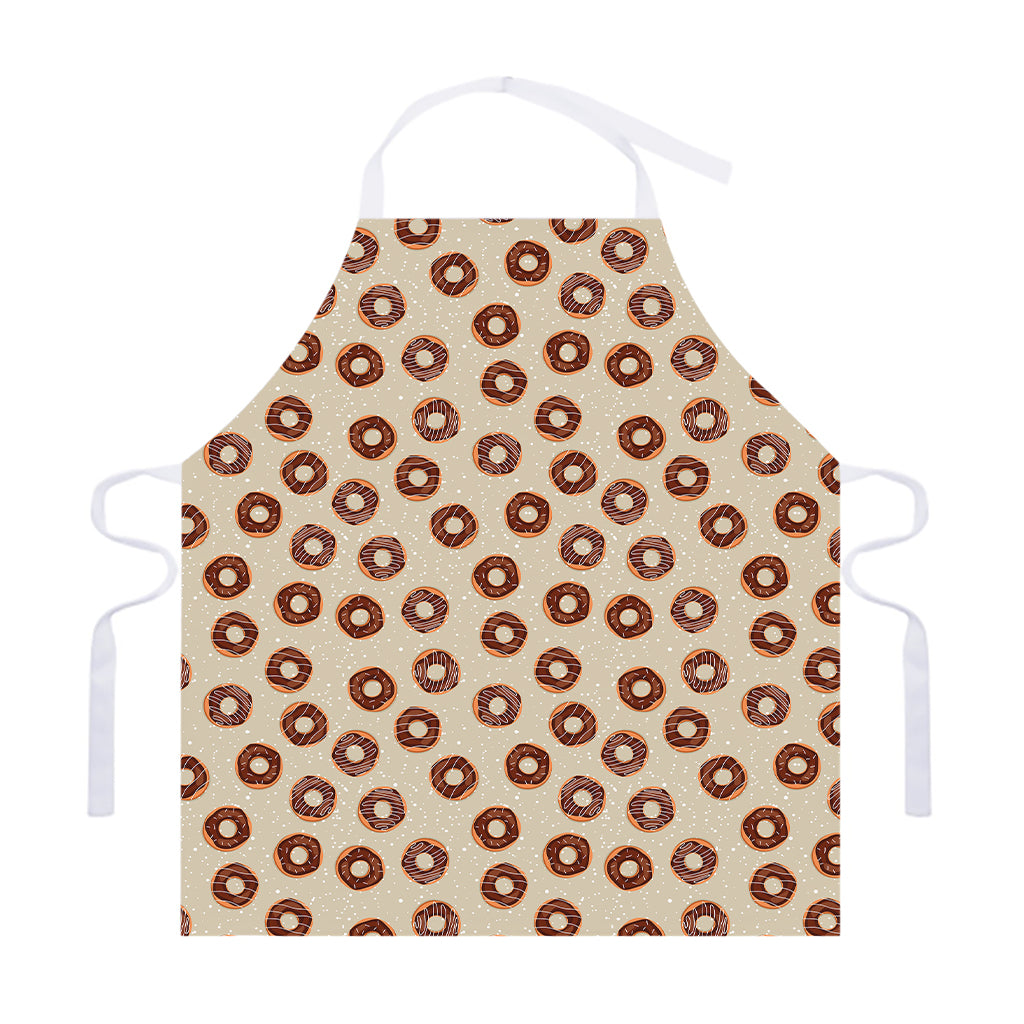 Chocolate Donuts Pattern Print Adjustable Apron