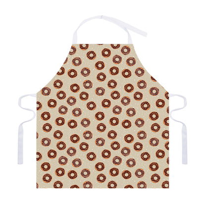 Chocolate Donuts Pattern Print Adjustable Apron