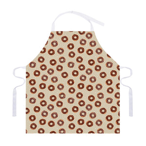 Chocolate Donuts Pattern Print Adjustable Apron