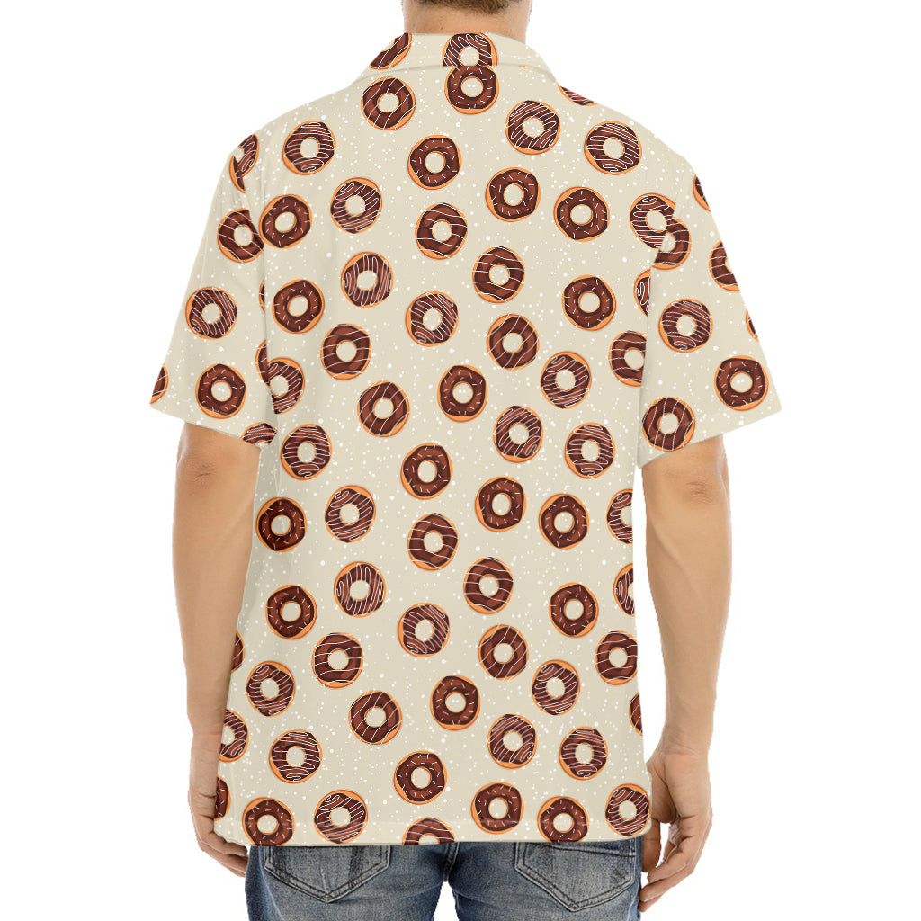 Chocolate Donuts Pattern Print Aloha Shirt