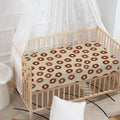 Chocolate Donuts Pattern Print Baby Crib Sheet