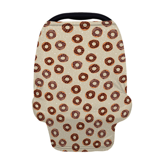 Chocolate Donuts Pattern Print Baby Seat Cover