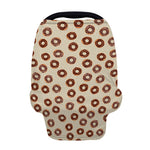 Chocolate Donuts Pattern Print Baby Seat Cover