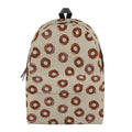 Chocolate Donuts Pattern Print School Backpack