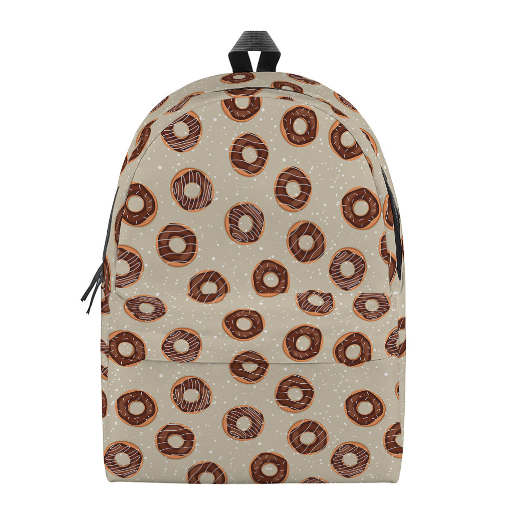 Chocolate Donuts Pattern Print Backpack