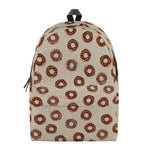 Chocolate Donuts Pattern Print Backpack