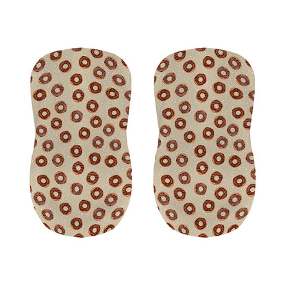 Chocolate Donuts Pattern Print Bar Stool Covers