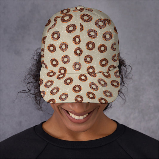 Chocolate Donuts Pattern Print Baseball Cap