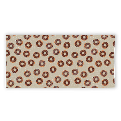 Chocolate Donuts Pattern Print Beach Towel