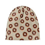 Chocolate Donuts Pattern Print Beanie