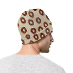 Chocolate Donuts Pattern Print Beanie