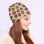 Chocolate Donuts Pattern Print Beanie