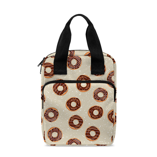 Chocolate Donuts Pattern Print Bible Tote Bag