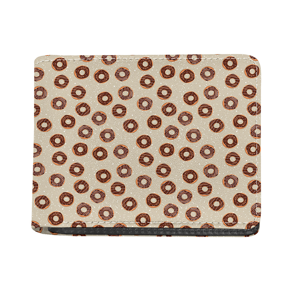 Chocolate Donuts Pattern Print Bifold Wallet
