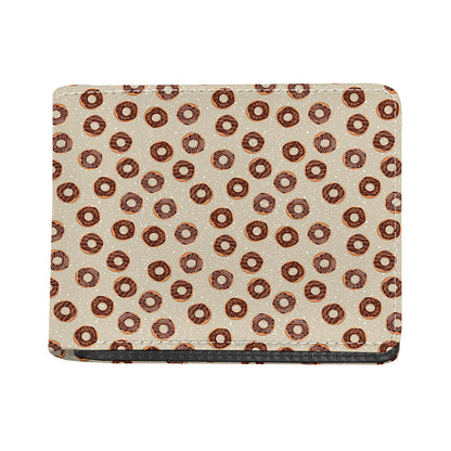 Chocolate Donuts Pattern Print Bifold Wallet