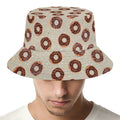 Chocolate Donuts Pattern Print Bucket Hat