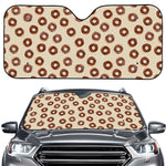 Chocolate Donuts Pattern Print Car Windshield Sun Shade