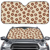 Chocolate Donuts Pattern Print Car Windshield Sun Shade