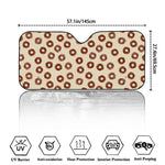 Chocolate Donuts Pattern Print Car Windshield Sun Shade