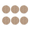 Chocolate Donuts Pattern Print Coaster Set